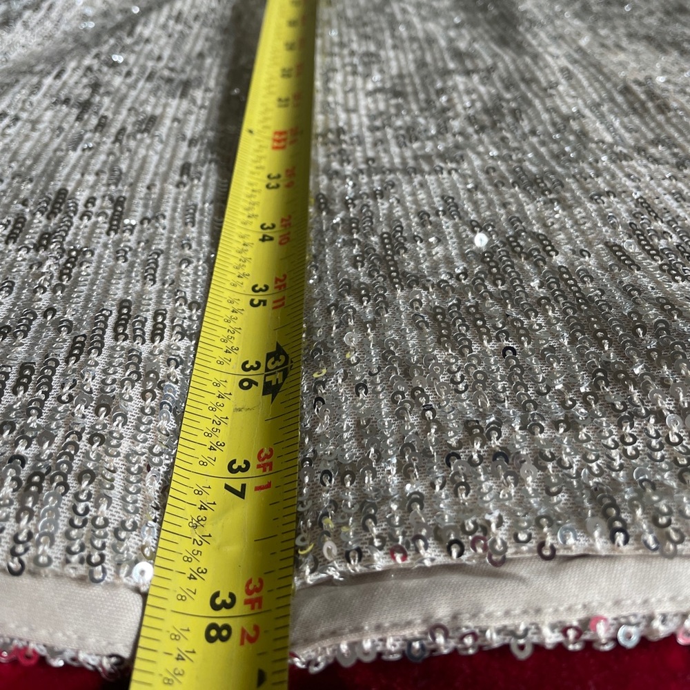 Eliza J Silver Sequin Wrap Dress with V-Neck - Picture 8 of 8